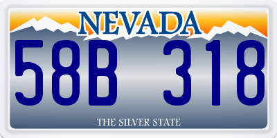 NV license plate 58B318
