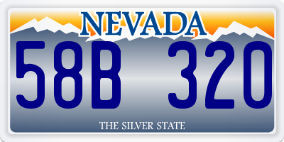 NV license plate 58B320