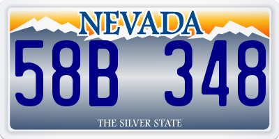 NV license plate 58B348