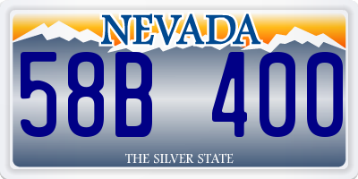 NV license plate 58B400