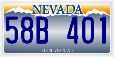 NV license plate 58B401