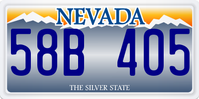 NV license plate 58B405
