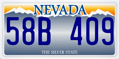 NV license plate 58B409