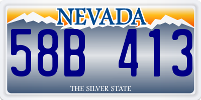NV license plate 58B413