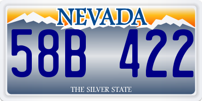 NV license plate 58B422