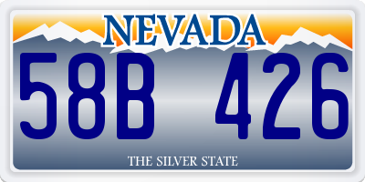 NV license plate 58B426