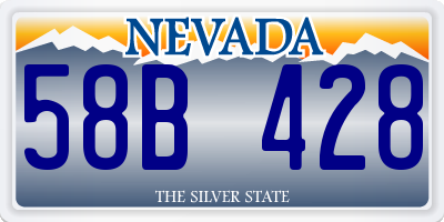 NV license plate 58B428