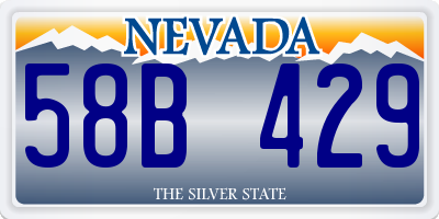 NV license plate 58B429