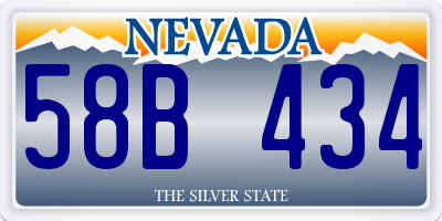 NV license plate 58B434