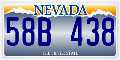 NV license plate 58B438