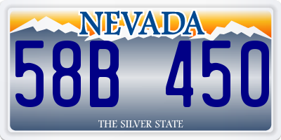 NV license plate 58B450
