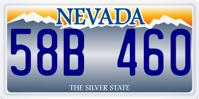 NV license plate 58B460