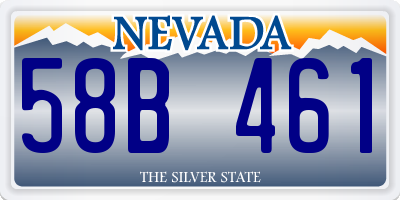 NV license plate 58B461