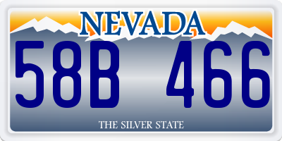 NV license plate 58B466