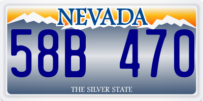 NV license plate 58B470