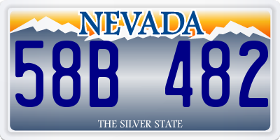 NV license plate 58B482
