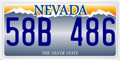 NV license plate 58B486