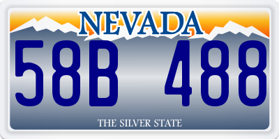 NV license plate 58B488