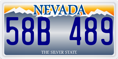 NV license plate 58B489