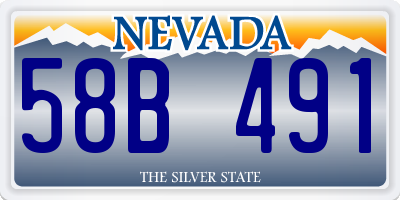 NV license plate 58B491