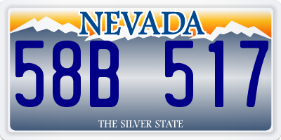 NV license plate 58B517
