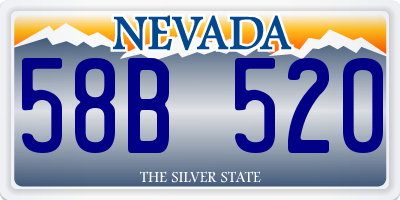 NV license plate 58B520