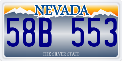 NV license plate 58B553