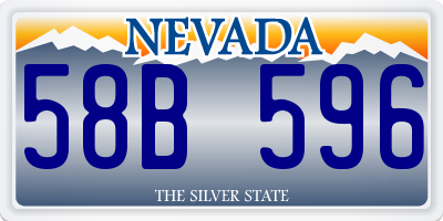 NV license plate 58B596