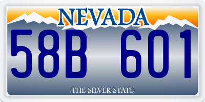 NV license plate 58B601