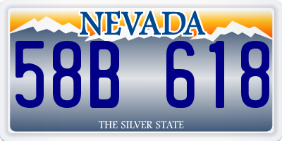 NV license plate 58B618