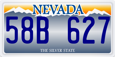 NV license plate 58B627