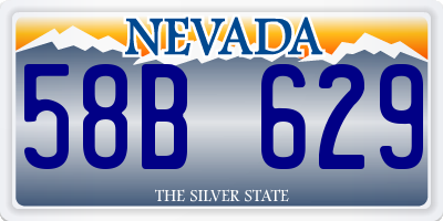 NV license plate 58B629