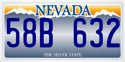 NV license plate 58B632