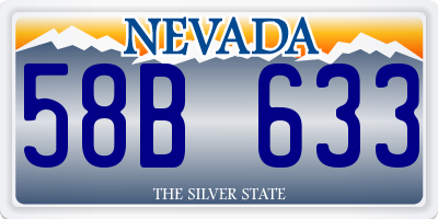 NV license plate 58B633