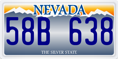 NV license plate 58B638