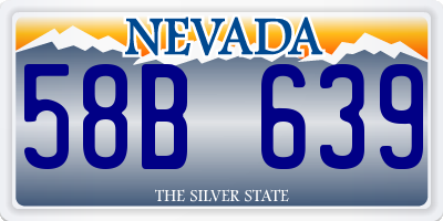 NV license plate 58B639