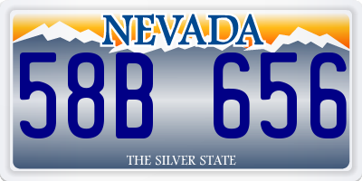 NV license plate 58B656