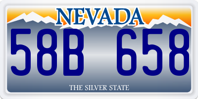 NV license plate 58B658