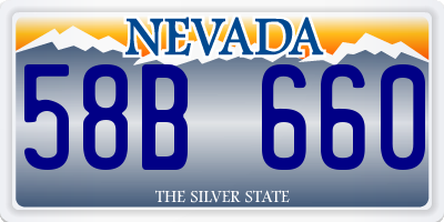 NV license plate 58B660