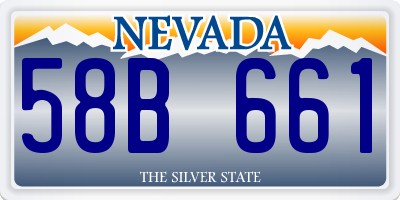 NV license plate 58B661