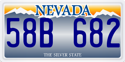 NV license plate 58B682