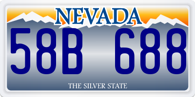 NV license plate 58B688