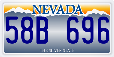 NV license plate 58B696