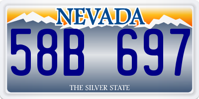 NV license plate 58B697