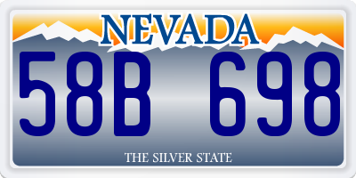 NV license plate 58B698