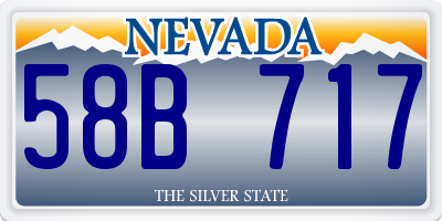 NV license plate 58B717