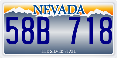 NV license plate 58B718