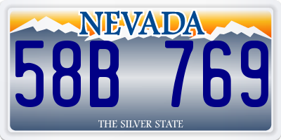 NV license plate 58B769
