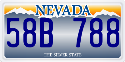 NV license plate 58B788