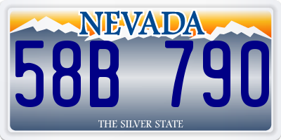 NV license plate 58B790
